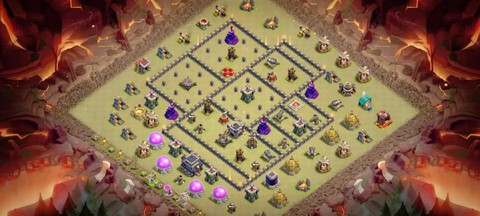 部落冲突怎么打满九