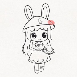 迷你世界兔美美怎么画[图2]